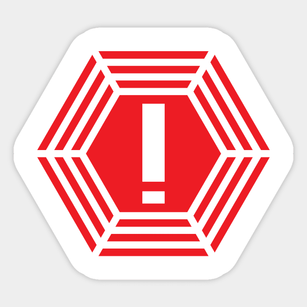 Alert Hexagon Sticker by Ekliptik